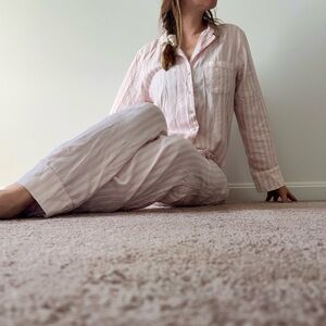Victoria’s Secret Striped Pink Pajama Set for Women